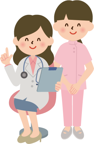 女医と看護師のイラスト
